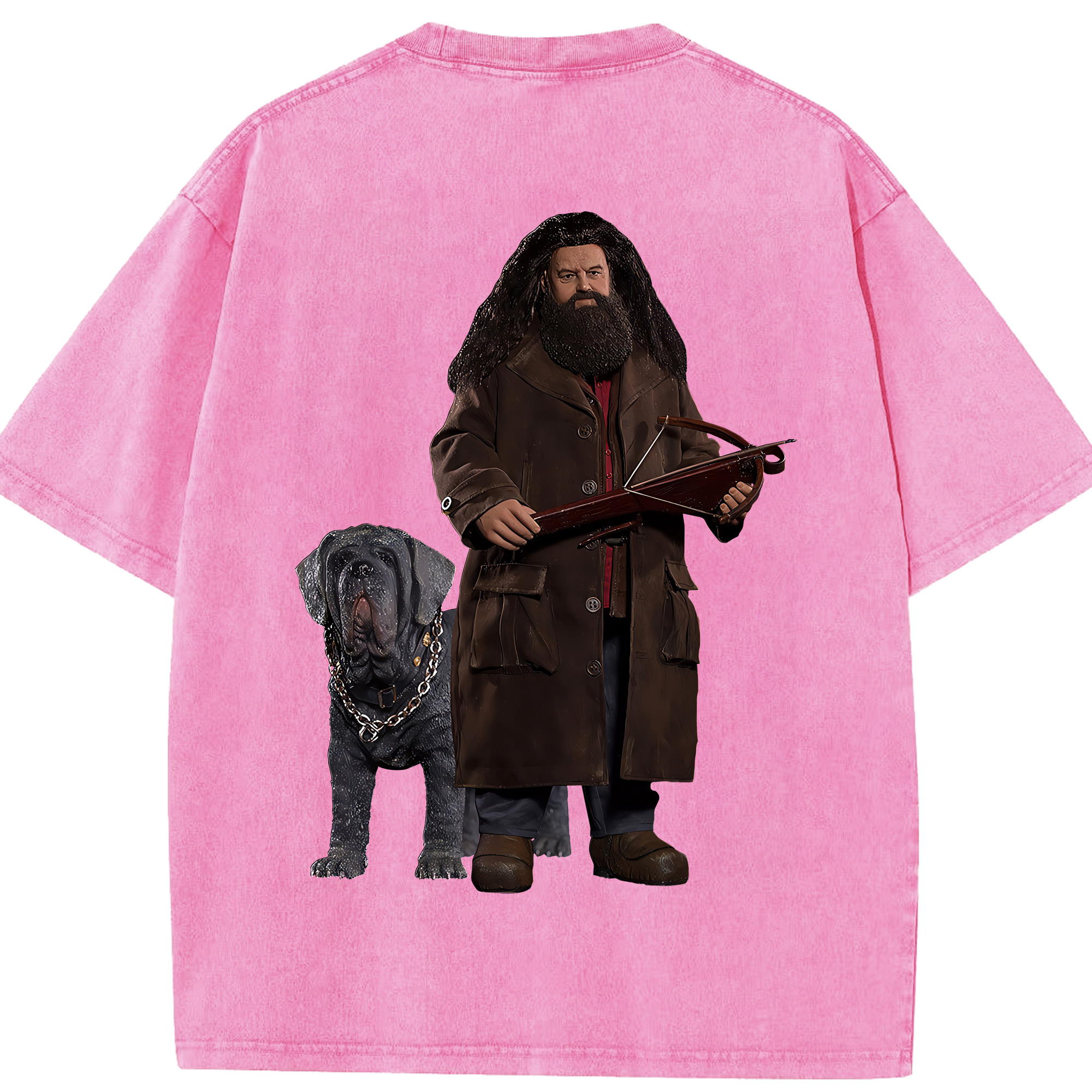 （画像用） Harry Potter ハリー・ポッターシリーズ 綿100% ヴィンテージ風 半袖Tシャツ（背面プリント）